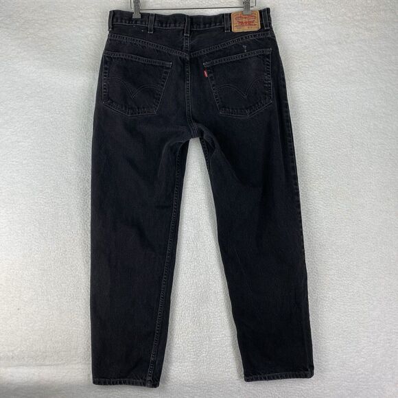 Levis Jeans Mens 38x32 (fit 36x29.5) Black 550 Relaxed Fit Loose Y2K Denim - Picture 9 of 16